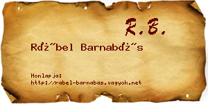 Rábel Barnabás névjegykártya