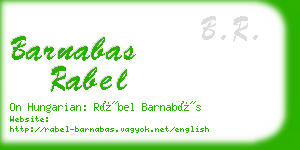 barnabas rabel business card